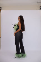 Load image into Gallery viewer, INSTOCK: LOLA Feather Corset Top (Green)