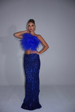 Load image into Gallery viewer, MADE TO ORDER: CONNIE Sequin Maxi Skirt (Electric Blue)