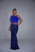 Load image into Gallery viewer, MADE TO ORDER: CONNIE Sequin Maxi Skirt (Electric Blue)