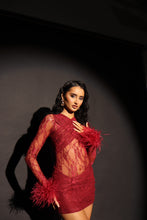 Load image into Gallery viewer, MADE TO ORDER: KIKO Lace Skirt (Burgandy)