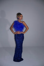 Load image into Gallery viewer, MADE TO ORDER: CONNIE Sequin Maxi Skirt (Electric Blue)