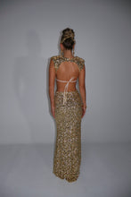 Load image into Gallery viewer, MADE TO ORDER: FLEUR Sequin Maxi Dress (Gold)