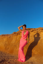 Load image into Gallery viewer, MADE TO ORDER: TALITA Cowl Neck Sequin Top (Hot Pink)