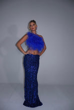 Load image into Gallery viewer, MADE TO ORDER: CONNIE Sequin Maxi Skirt (Electric Blue)