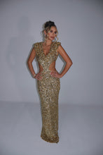 Load image into Gallery viewer, MADE TO ORDER: FLEUR Sequin Maxi Dress (Gold)