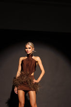 Load image into Gallery viewer, MADE TO ORDER: AZALEA Feather Skirt (Brown)