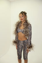 Load image into Gallery viewer, MADE TO ORDER: AMARA Cropped Jacket with Feather Details