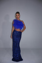 Load image into Gallery viewer, MADE TO ORDER: CONNIE Sequin Maxi Skirt (Electric Blue)