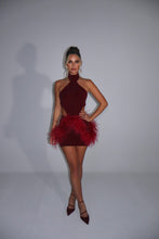 Load image into Gallery viewer, MADE TO ORDER: AZALEA Mini Skirt (Burgandy Sparkle)