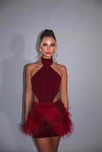 Load image into Gallery viewer, MADE TO ORDER: AZALEA Bodysuit (Burgundy Sparkle)