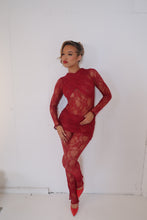 Load image into Gallery viewer, MADE TO ORDER : AURELIA Lace Bodysuit (Cherry)