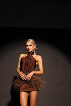 Load image into Gallery viewer, MADE TO ORDER: AZALEA Feather Skirt (Brown)