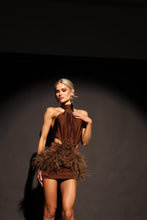 Load image into Gallery viewer, MADE TO ORDER: AZALEA Feather Skirt (Brown)