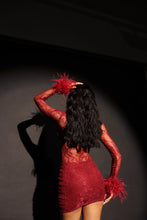 Load image into Gallery viewer, MADE TO ORDER: KIKO Lace Skirt (Burgandy)