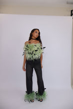 Load image into Gallery viewer, INSTOCK: MATILDA Jeans with Feathers (Green)