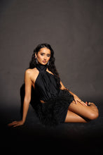 Load image into Gallery viewer, MADE TO ORDER: AZALEA Feather Skirt (Black)
