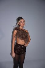 Load image into Gallery viewer, MADE TO ORDER: KESIA Sequin Knicker Shorts (Brown)