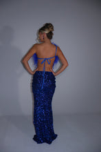 Load image into Gallery viewer, MADE TO ORDER: CONNIE Sequin Maxi Skirt (Electric Blue)