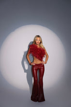 Load image into Gallery viewer, MADE TO ORDER: MAYBELLE Faux Leather Trousers (Burgundy)