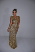 Load image into Gallery viewer, MADE TO ORDER: FLEUR Sequin Maxi Dress (Gold)