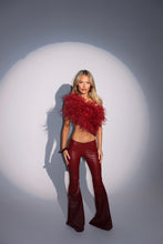 Load image into Gallery viewer, MADE TO ORDER: MAYBELLE Faux Leather Trousers (Burgundy)
