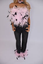 Load image into Gallery viewer, INSTOCK: MATILDA Jeans with Feathers (Baby Pink)