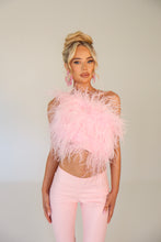 Load image into Gallery viewer, MADE TO ORDER: MAYBELLE Feather Top (Baby Pink)