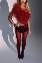 Load image into Gallery viewer, MADE TO ORDER: KESIA Sequin Knicker Shorts (Burgundy)