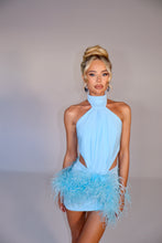 Load image into Gallery viewer, MADE TO ORDER: AZALEA Feather Skirt (Blue)