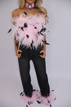 Load image into Gallery viewer, INSTOCK: MATILDA Jeans with Feathers (Baby Pink)