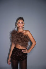 Load image into Gallery viewer, MADE TO ORDER: KESIA Sequin Knicker Shorts (Brown)