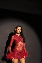 Load image into Gallery viewer, MADE TO ORDER: KIKO Lace Skirt (Burgandy)