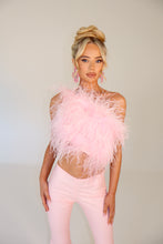 Load image into Gallery viewer, MADE TO ORDER: MAYBELLE Feather Top (Baby Pink)