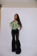 Load image into Gallery viewer, INSTOCK: LOLA Feather Corset Top (Green)