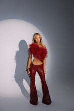 Load image into Gallery viewer, MADE TO ORDER: MAYBELLE Faux Leather Trousers (Burgundy)