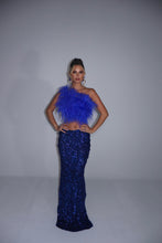Load image into Gallery viewer, MADE TO ORDER: CONNIE Sequin Maxi Skirt (Electric Blue)