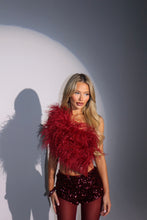 Load image into Gallery viewer, MADE TO ORDER: KESIA Sequin Knicker Shorts (Burgundy)