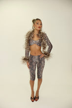 Load image into Gallery viewer, MADE TO ORDER: AMARA Cropped Jacket with Feather Details