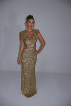 Load image into Gallery viewer, MADE TO ORDER: FLEUR Sequin Maxi Dress (Gold)