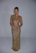 Load image into Gallery viewer, MADE TO ORDER: FLEUR Sequin Maxi Dress (Gold)
