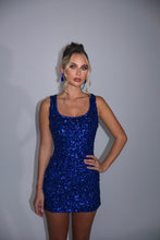Load image into Gallery viewer, MADE TO ORDER: CONNIE Sequin Dress (Electric Blue)