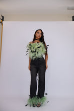 Load image into Gallery viewer, INSTOCK: MATILDA Jeans with Feathers (Green)