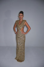 Load image into Gallery viewer, MADE TO ORDER: FLEUR Sequin Maxi Dress (Gold)