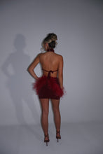 Load image into Gallery viewer, MADE TO ORDER: AZALEA Mini Skirt (Burgandy Sparkle)