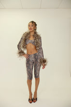Load image into Gallery viewer, MADE TO ORDER: AMARA Cropped Jacket with Feather Details
