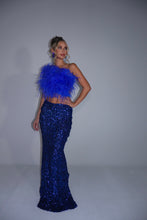 Load image into Gallery viewer, MADE TO ORDER: CONNIE Sequin Maxi Skirt (Electric Blue)