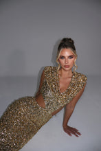 Load image into Gallery viewer, MADE TO ORDER: FLEUR Sequin Maxi Dress (Gold)