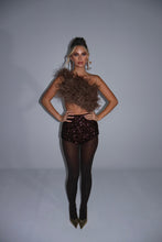 Load image into Gallery viewer, MADE TO ORDER: KESIA Sequin Knicker Shorts (Brown)