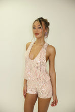 Load image into Gallery viewer, MADE TO ORDER: DELILAH Sequin Shorts (Pink Zebra)
