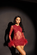 Load image into Gallery viewer, MADE TO ORDER: KIKO Lace Skirt (Burgandy)
